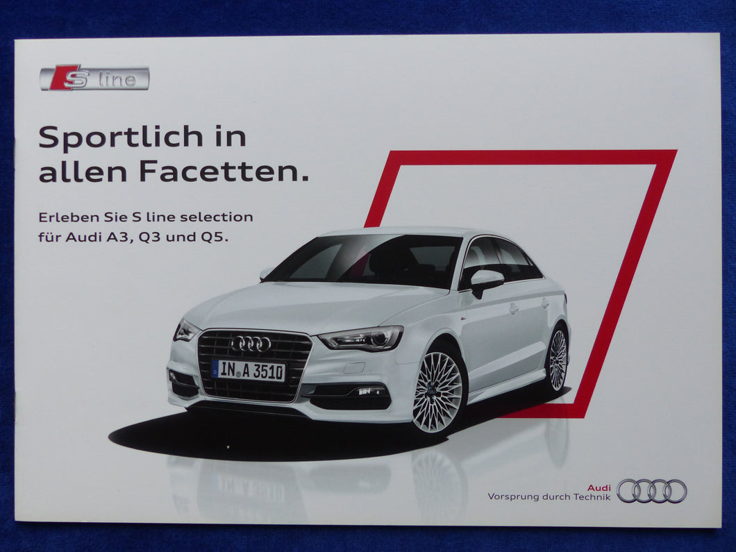 Audi S line selection - A3 Q3 Q5 MJ 2015 - Prospekt Brochure 11.2014