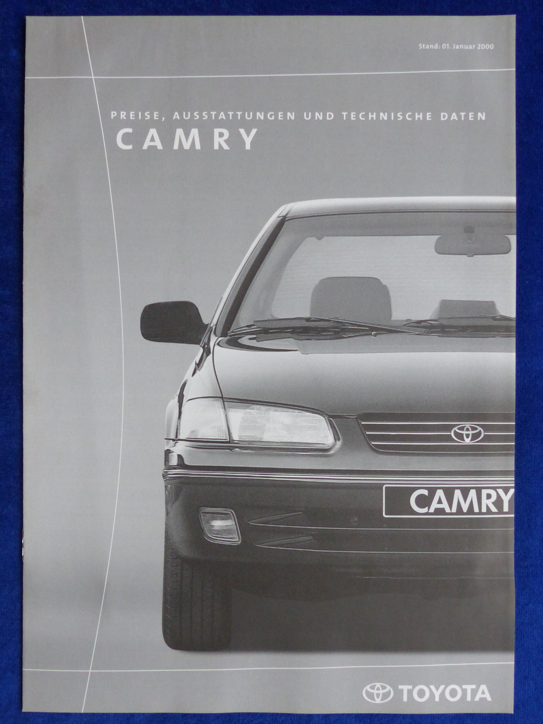 Toyota Camry S Motorsport Limousine - Preisliste - Prospekt Brochure 01.2000