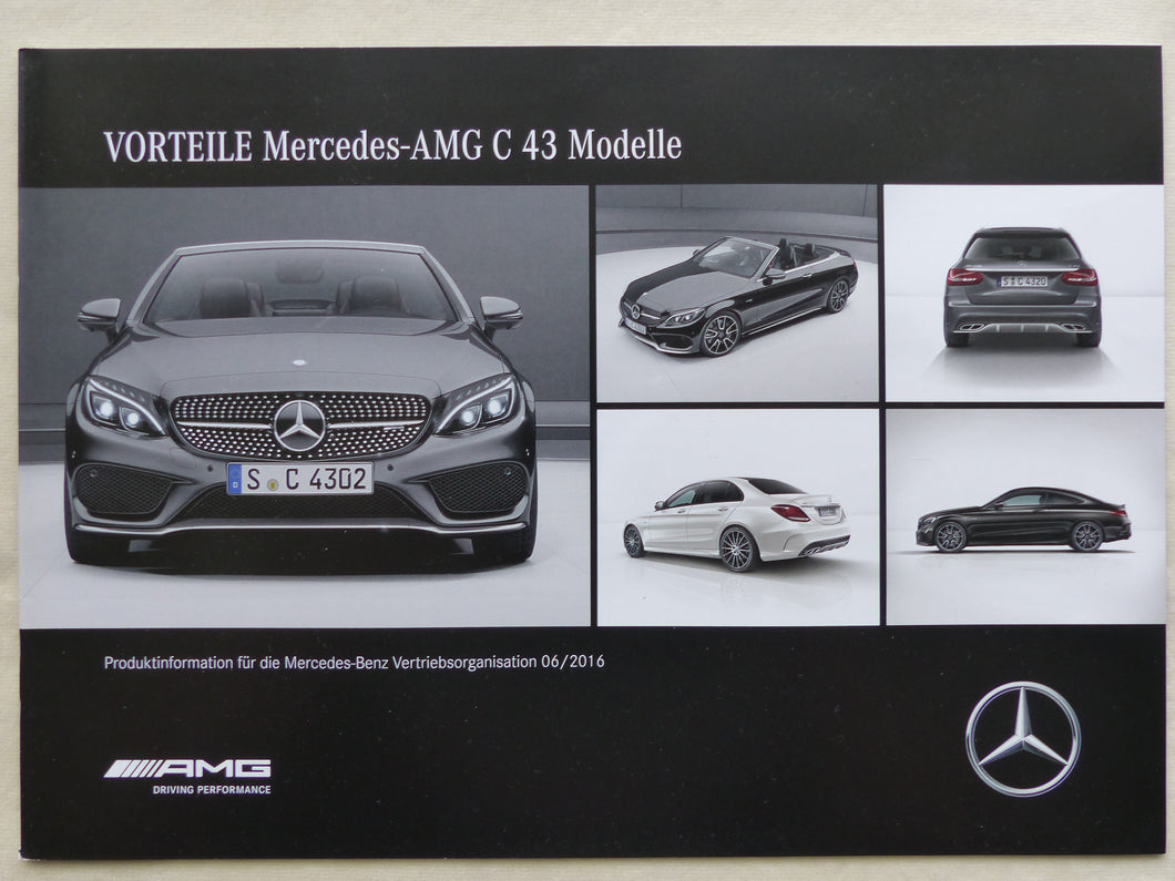 Mercedes Vorteile AMG C 43 C-Klasse Typ 205 MJ 2017 - Prospekt Brochure 06.2016
