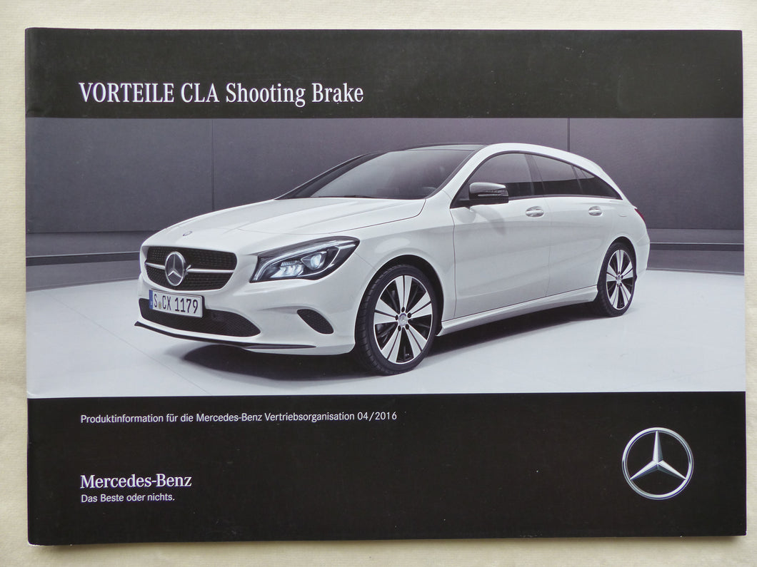 Mercedes Vorteile CLA Shooting Brake X117 MJ 2017 - Prospekt Brochure 04.2016