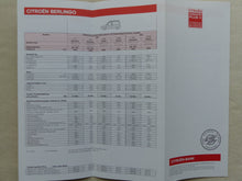 Lade das Bild in den Galerie-Viewer, Citroen Berlingo Gewerbe Kombi Kasten - Prospekt Brochure + Preisliste 01.1997
