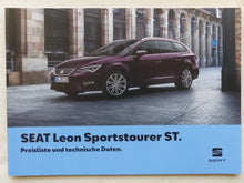 Lade das Bild in den Galerie-Viewer, Seat Leon Sportstourer ST - Preisliste MJ 2020 - Prospekt Brochure 07.2019
