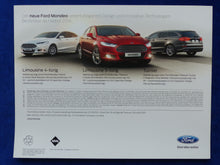 Lade das Bild in den Galerie-Viewer, Ford Mondeo Limousine Turnier MJ 2015 - Preview Prospekt Brochure 02.2014
