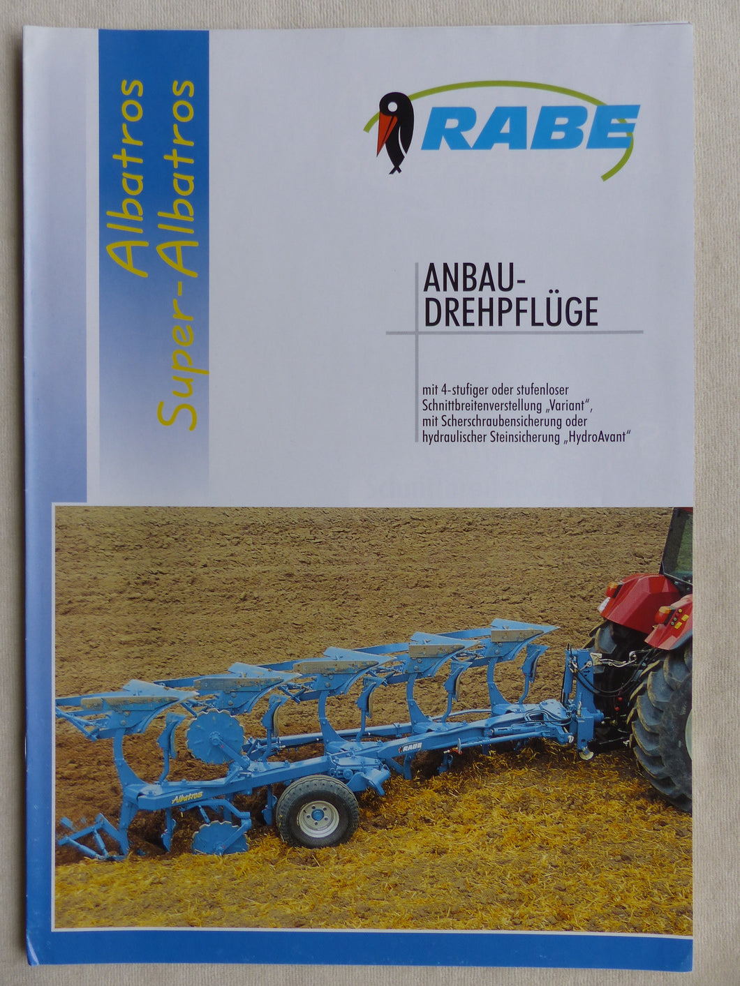 Rabe Albatros Anbau-Drehpflüge - Prospekt Brochure 10.2001