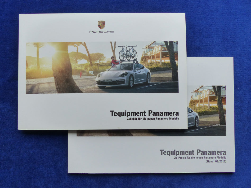 Porsche Tequipment Panamera MJ 2017 - Prospekt Brochure + Preisliste 09.2016