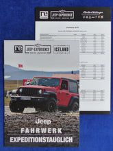 Lade das Bild in den Galerie-Viewer, Jeep Wrangler JL Fahrwerk Experience Expedition - Prospekt + Preisliste 2019
