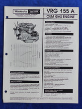 Lade das Bild in den Galerie-Viewer, Waukesha VRG 155 A OEM Gas Engine - Datenblatt US-Prospekt Brochure USA
