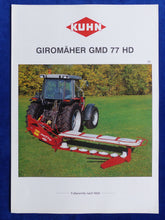 Lade das Bild in den Galerie-Viewer, Kuhn Giromäher GMD 77 HD &#39;91 - Prospekt Brochure 11.1989
