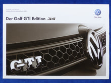 Lade das Bild in den Galerie-Viewer, VW Golf GTI Edition 35 MJ 2012 - Prospekt Brochure + Preisliste 10.2011
