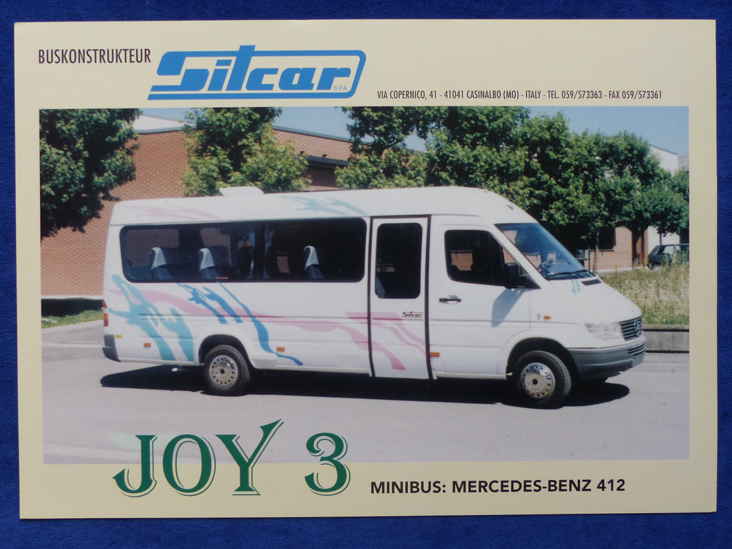 Silcar Joy 3 Mercedes 412 DF Bus Mini-Omnibus - Prospekt Brochure