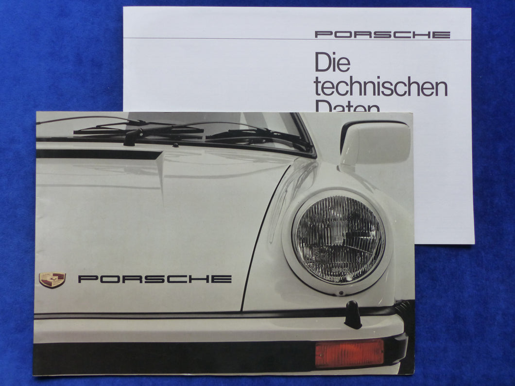 Porsche 911 Carrera Turbo G-Modell - Prospekt Brochure + Technische Daten 1976
