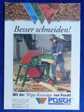 Lade das Bild in den Galerie-Viewer, Posch Wipp-Kreissäge WKE WZE - Prospekt Brochure 1996
