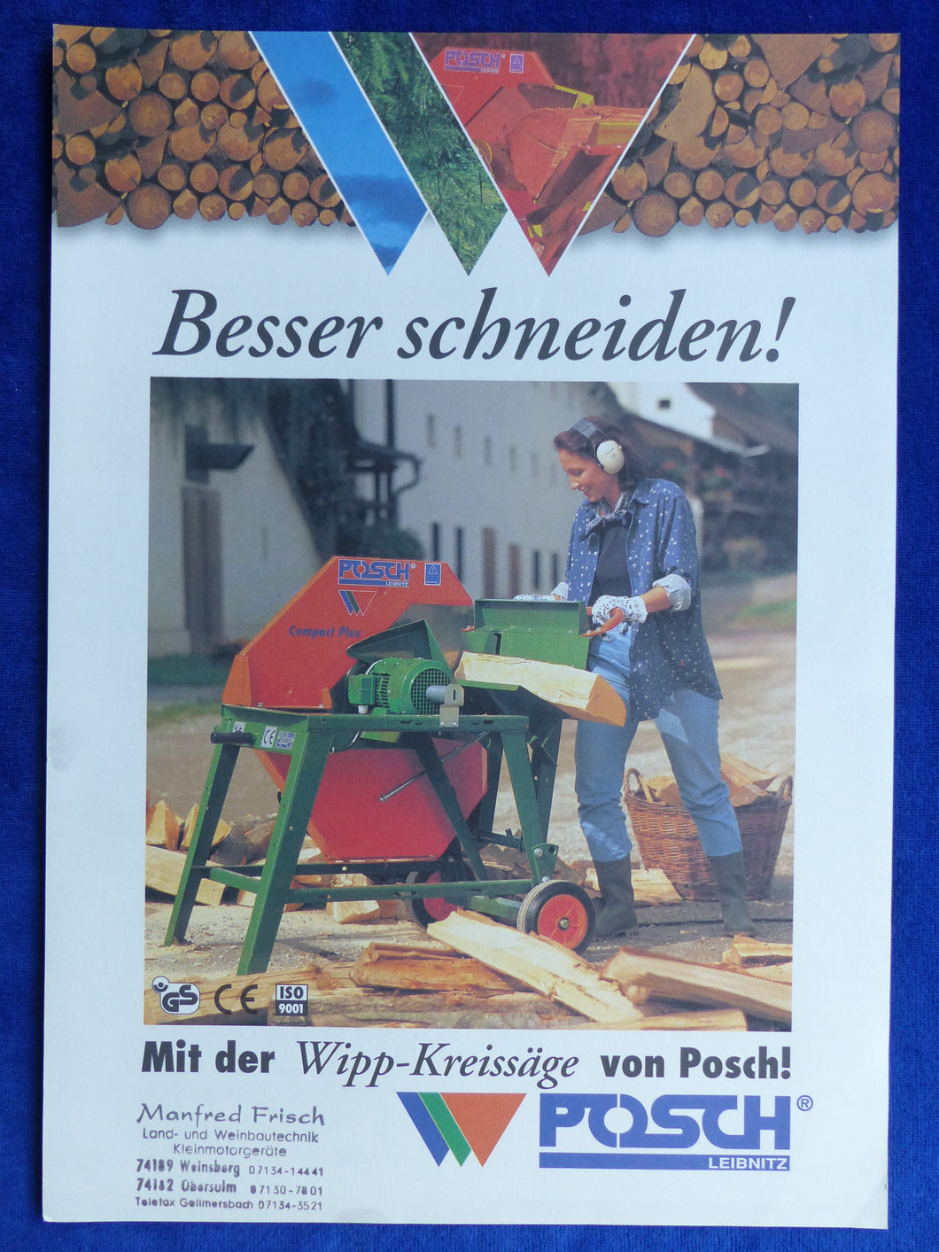 Posch Wipp-Kreissäge WKE WZE - Prospekt Brochure 1996