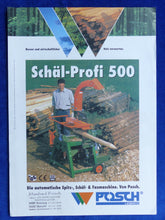 Lade das Bild in den Galerie-Viewer, POSCH Schäl-Profi 500 - Prospekt Brochure 1996
