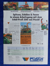 Lade das Bild in den Galerie-Viewer, POSCH Schäl-Profi 500 - Prospekt Brochure 1996
