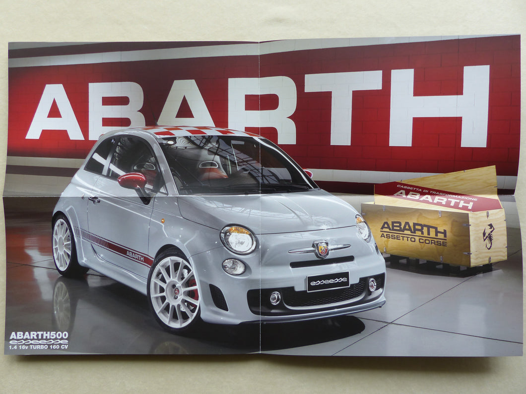 Abarth Fiat 500 esseesse 16V Turbo MJ 2009 - Poster Prospekt Brochure 11.2008