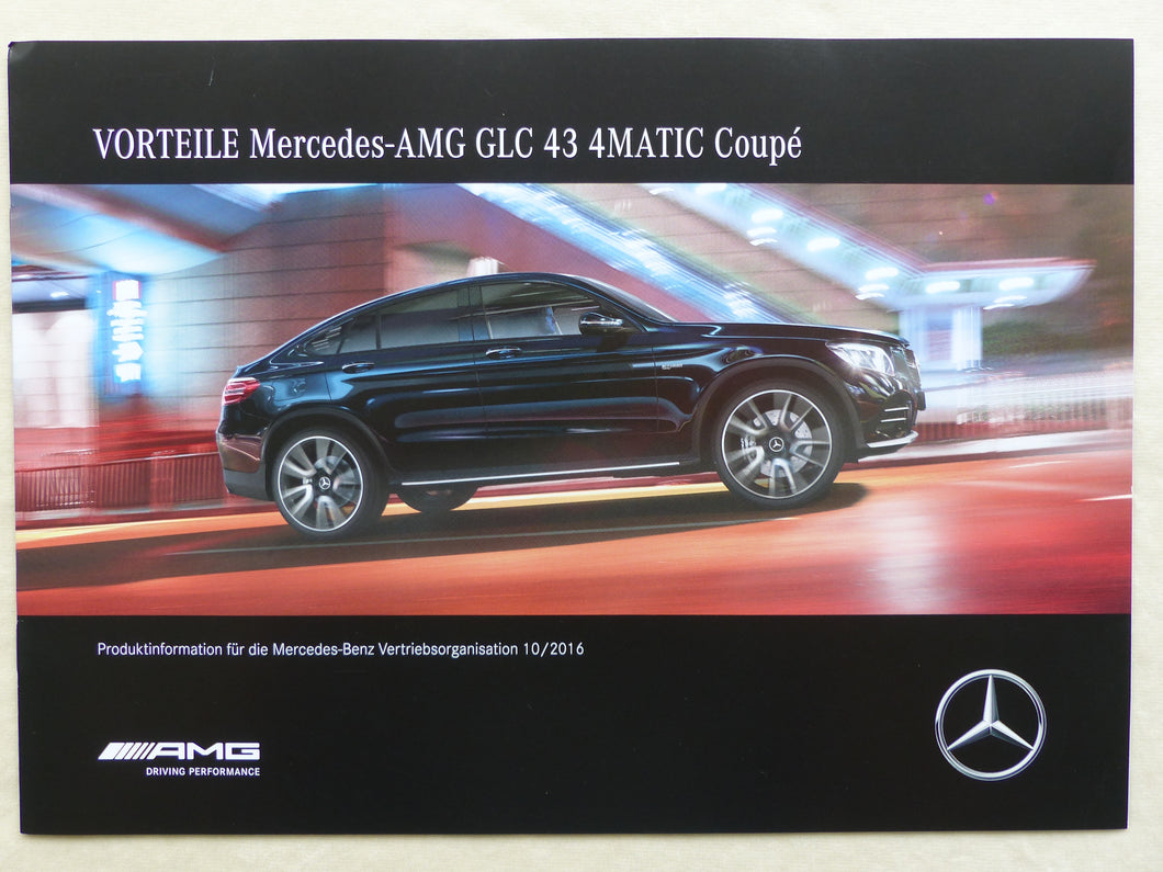 Mercedes-Benz Vorteile AMG GLC 43 Coupe MJ 2017 - Prospekt Brochure 10.2016