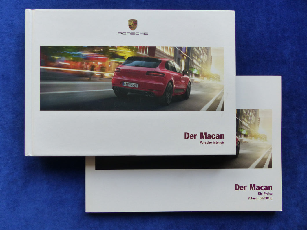 Porsche Macan Turbo MJ 2017 - Hardcover Prospekt Brochure + Preisliste 08.2016