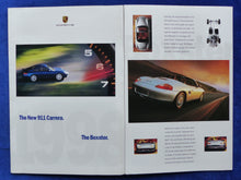 Lade das Bild in den Galerie-Viewer, Porsche 1998 New 911 Carrera 996 Boxster 986 - Poster Prospekt 1997 USA
