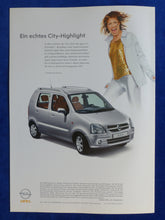 Lade das Bild in den Galerie-Viewer, Opel Agila Njoy Sondermodell MJ 2003 - Prospekt Brochure 12.2002
