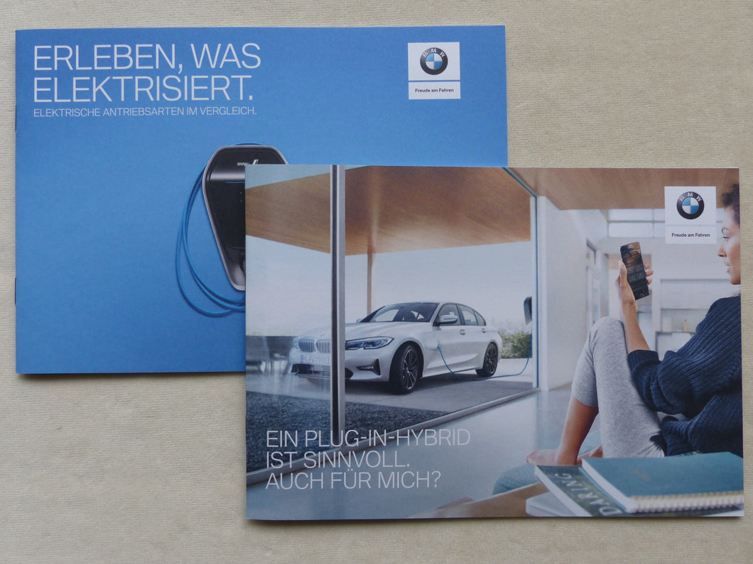 BMW elektrische Antriebe Hybrid-Modelle i3 330e X5 - 2x Prospekt Brochure 2020