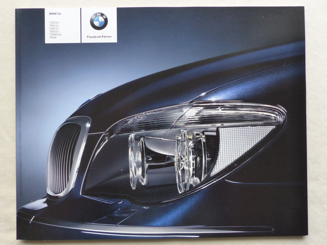 BMW 7er 730i 740i 745d 760i V12 Typ E65 MJ 2006 - Prospekt Brochure 02.2005