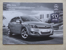 Lade das Bild in den Galerie-Viewer, Opel Astra GTC 5-Türer Caravan MJ 2009 - Prospekt Brochure + Preisliste 04.2009
