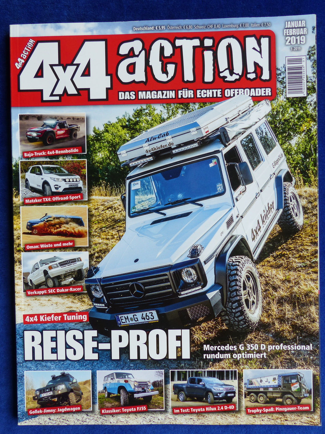 4x4 action Magazin 01/2019 - Mercedes G professional Suzuki Jimny Toyota Hilux