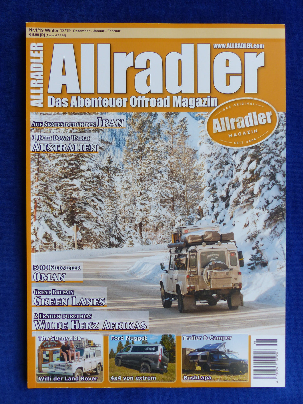Allradler Magazin 01/2019 - Abenteuer Offroad Ford Nugget VW Bus Landcruiser
