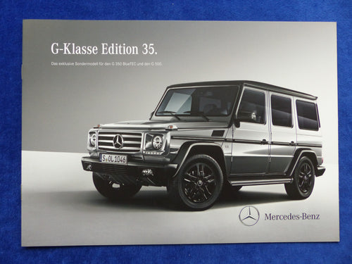 Mercedes-Benz G-Klasse Edition 35 G 500 MJ 2015 - Prospekt Preisliste Brochure 08.2014 - car-brochure