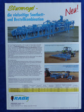 Lade das Bild in den Galerie-Viewer, Rabe Sturmvogel 6000 KA Saatbettkombination - Prospekt Brochure 02.1998
