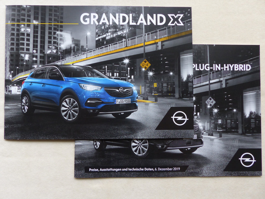 Opel Grandland X Plug-In-Hybrid MJ 2020 - Prospekt Brochure + Preisliste 12.2019
