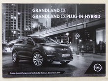 Lade das Bild in den Galerie-Viewer, Opel Grandland X Plug-In-Hybrid MJ 2020 - Prospekt Brochure + Preisliste 12.2019
