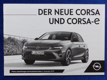 Lade das Bild in den Galerie-Viewer, Opel Corsa Corsa-e MJ 2020 - Prospekt Brochure + Preisliste 12.2019
