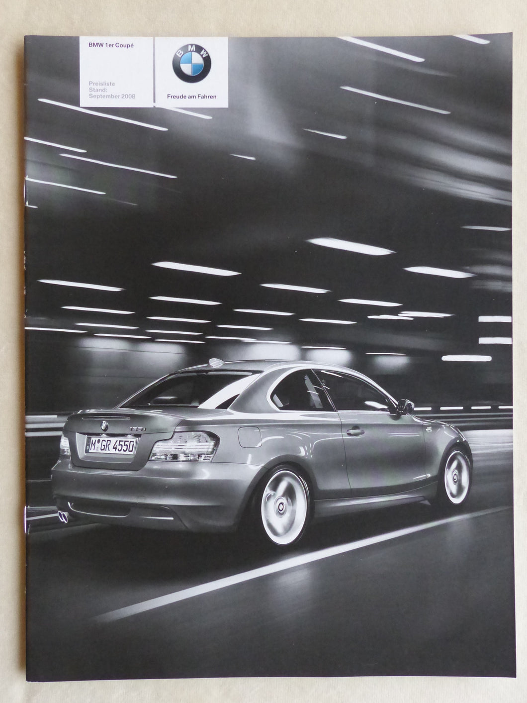 BMW 1er Coupe Typ E82 - Preisliste MJ 2009 - Prospekt Brochure 09.2008