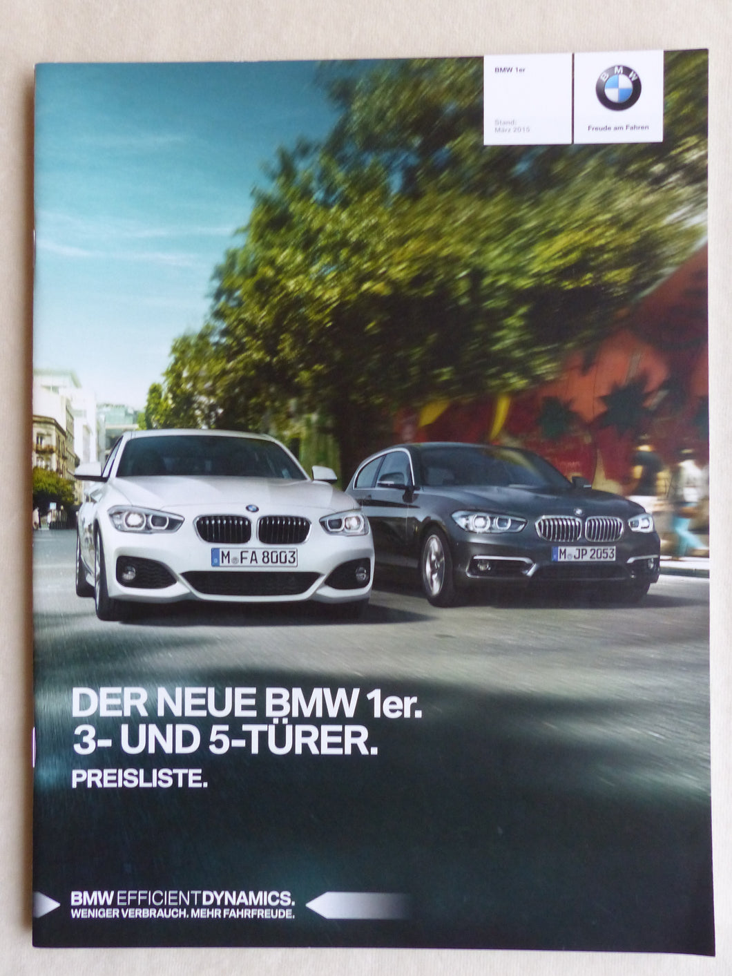 BMW 1er 3-Türer 5-Türer F20 F21 - Preisliste MJ 2015 - Prospekt Brochure 03.2015