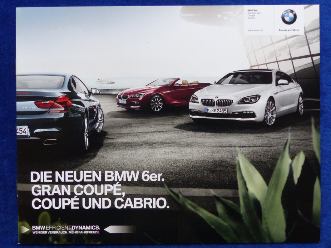 BMW 6er Coupe Gran Coupe Cabrio F13 F06 F12 MJ 2015 - Preview Prospekt Brochure 02.2014