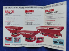 Lade das Bild in den Galerie-Viewer, Rauch Düngerstreuer ADS MDS Jubiläums-Modelle - Prospekt Brochure 08.1996
