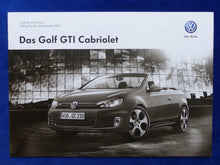 Lade das Bild in den Galerie-Viewer, VW Golf GTI Cabrio - Preisliste MJ 2014 - Prospekt Brochure 10.2013
