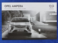 Lade das Bild in den Galerie-Viewer, Opel Ampera - Preisliste MJ 2015 - Prospekt Brochure 06.2014
