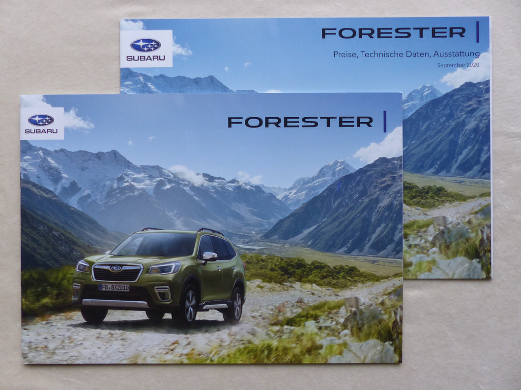 Subaru Forester MJ 2021 - Prospekt Brochure + Preisliste 09.2020
