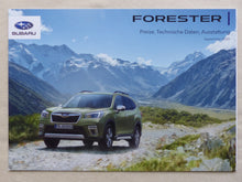 Lade das Bild in den Galerie-Viewer, Subaru Forester MJ 2021 - Prospekt Brochure + Preisliste 09.2020
