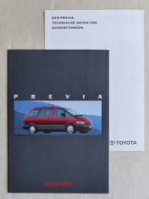 Lade das Bild in den Galerie-Viewer, Toyota Previa MJ 1996 - Prospekt Brochure + Daten &amp; Ausstattungen 03.1996
