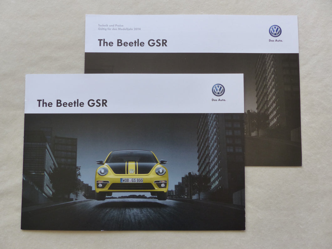 VW Beetle GSR Limited 1 of 3500 MJ 2014 - Prospekt Brochure + Preisliste 10.2013