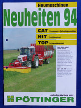 Lade das Bild in den Galerie-Viewer, Pöttinger Neuheiten '94 Cat Hit Top - Prospekt Brochure 11.1993
