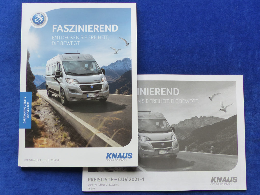 Knaus Reisemobile 2021 Boxstar Boxlife - Prospekt Brochure + Preisliste 08.2020