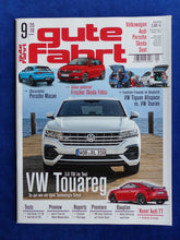 Lade das Bild in den Galerie-Viewer, Gute Fahrt Heft 9/2018 - VW Touareg Audi E-Tron Porsche Macan Skoda Fabia Seat
