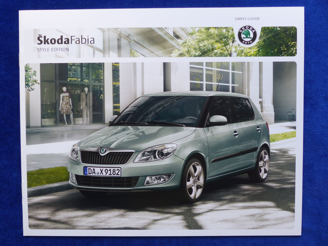 Skoda Fabia Style Edition MJ 2011 - Prospekt Brochure 06.2010