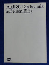Lade das Bild in den Galerie-Viewer, Audi 80 quattro Typ B3 - Technische Daten MJ 1990 - Prospekt Brochure 07.1989
