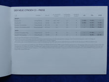 Lade das Bild in den Galerie-Viewer, Citroen C3 - Preisliste MJ 2017 - Prospekt Brochure 01.2017
